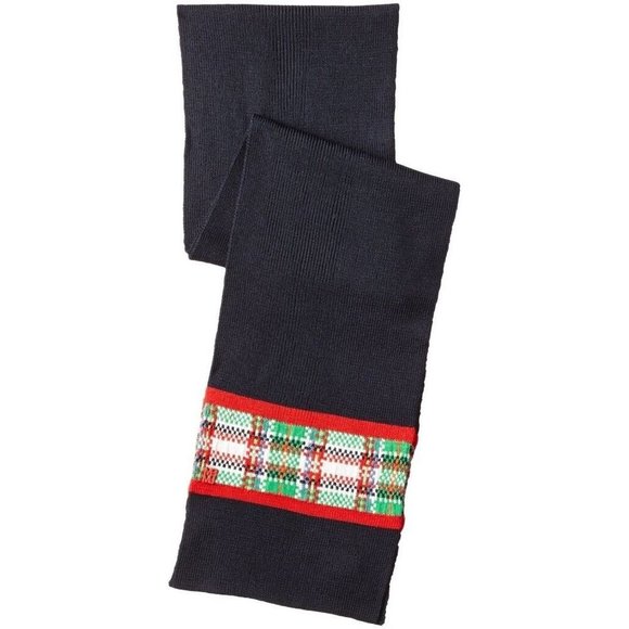 MARC Marc Jacobs NORMANDY BLUE Winter PERCY Scarf FOULARD Knit PLAID Merino Wool - Picture 2 of 3
